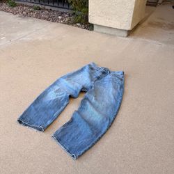 H&M Light Blue Wash Baggy Baggy Denim Jeans Mens size 30x30