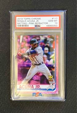 2019 Topps Chrome Ronald Acuna Jr Pink Refractor PSA 10 Pop 194