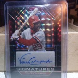 2023 Black Prizm Finite Vince Coleman Autograph 1 Of 1 