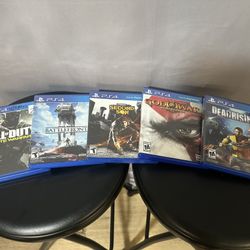 PS4 Game Bundle – 5 Games – Great Condition