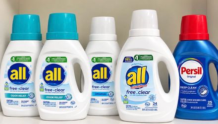 all Free Clear & Persil Laundry Detergent Bundle – 5 Bottles