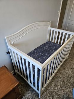 Graco Crib, Waterproof Mattress, and Fitted Sheet Cover
