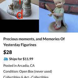 Precious moments, and Memories Of Yesterday Figurines