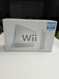 Nintendo Wii Console RVL-001 White Complete in Box with Wii Sports Like New
