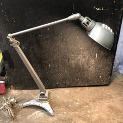 Vintage Antique Industrial Steam Punk Folk art Desk Table Lamp 