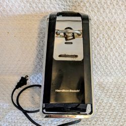 Can Opener Black Silver Hamilton Beach Electric Kitchen Counter Appliance 