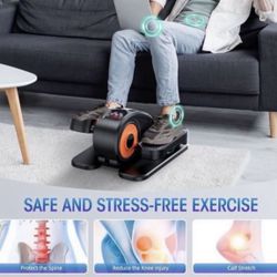 Under Desk Elliptical Machine, Mini Electric Desk Cycle with Remote Control, 5 Gears Adjustable Pedal Resistance and Durable Non-Slip Panel