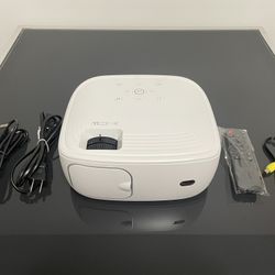 LED Projector w/ Remote & Cables (Like New)