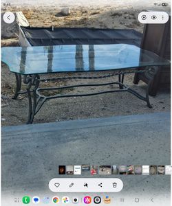 Glass coffee table