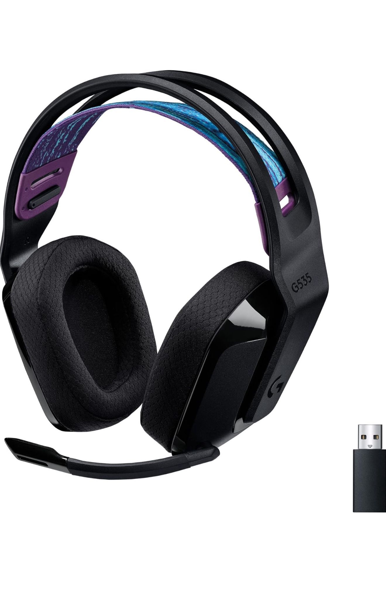 Logitech G535 Lightspeed Wireless Gaming Headset - Lightweight on-ear headphones