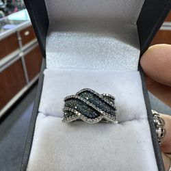 10kt Blue Diamond Ring 