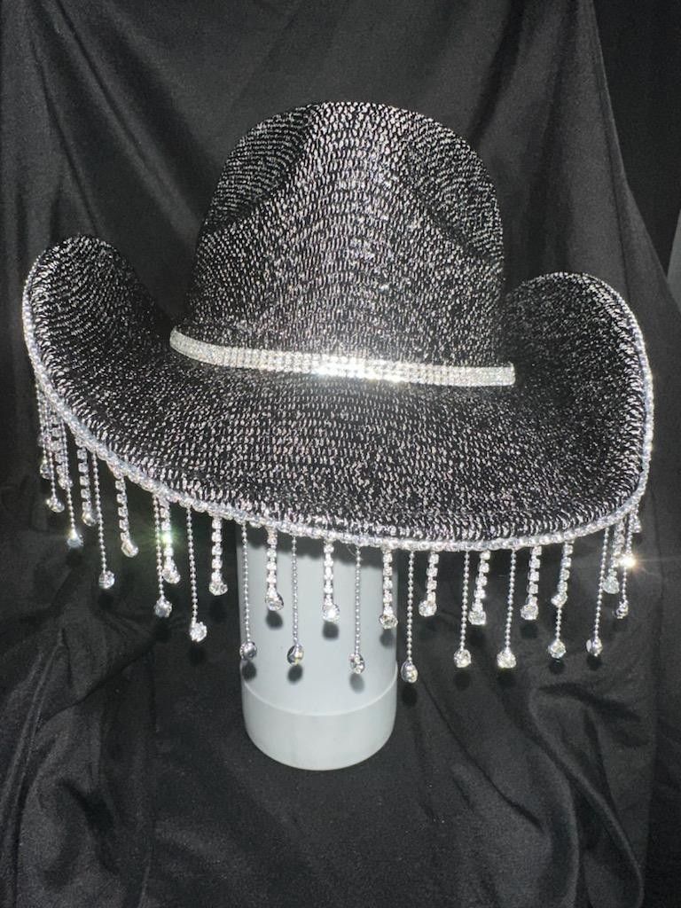 Black Cowgirl Hat With Bling 