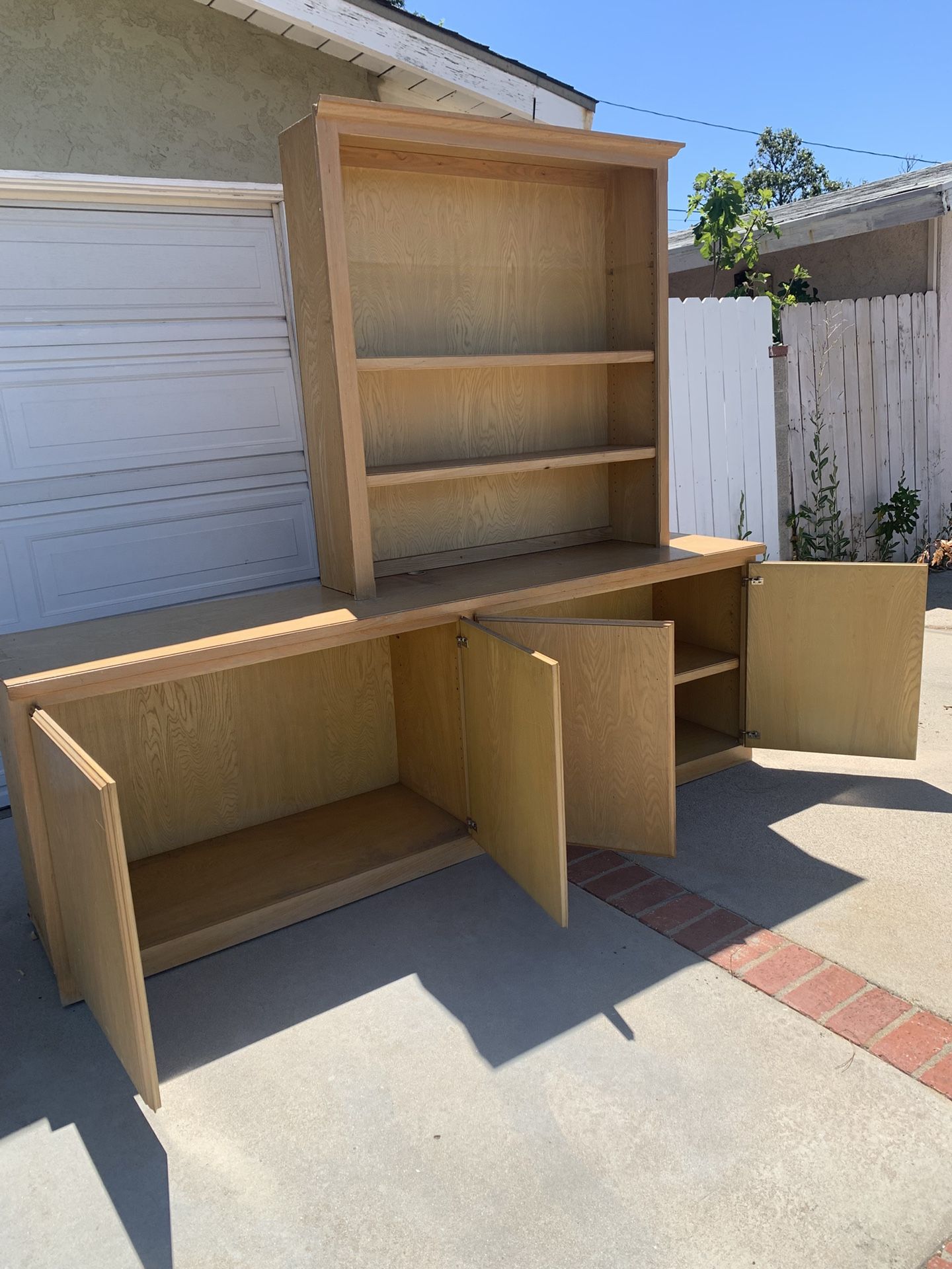 Oak Cabinet With Book Shelf FREE