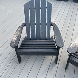 2 Wood Adirondack Chairs 