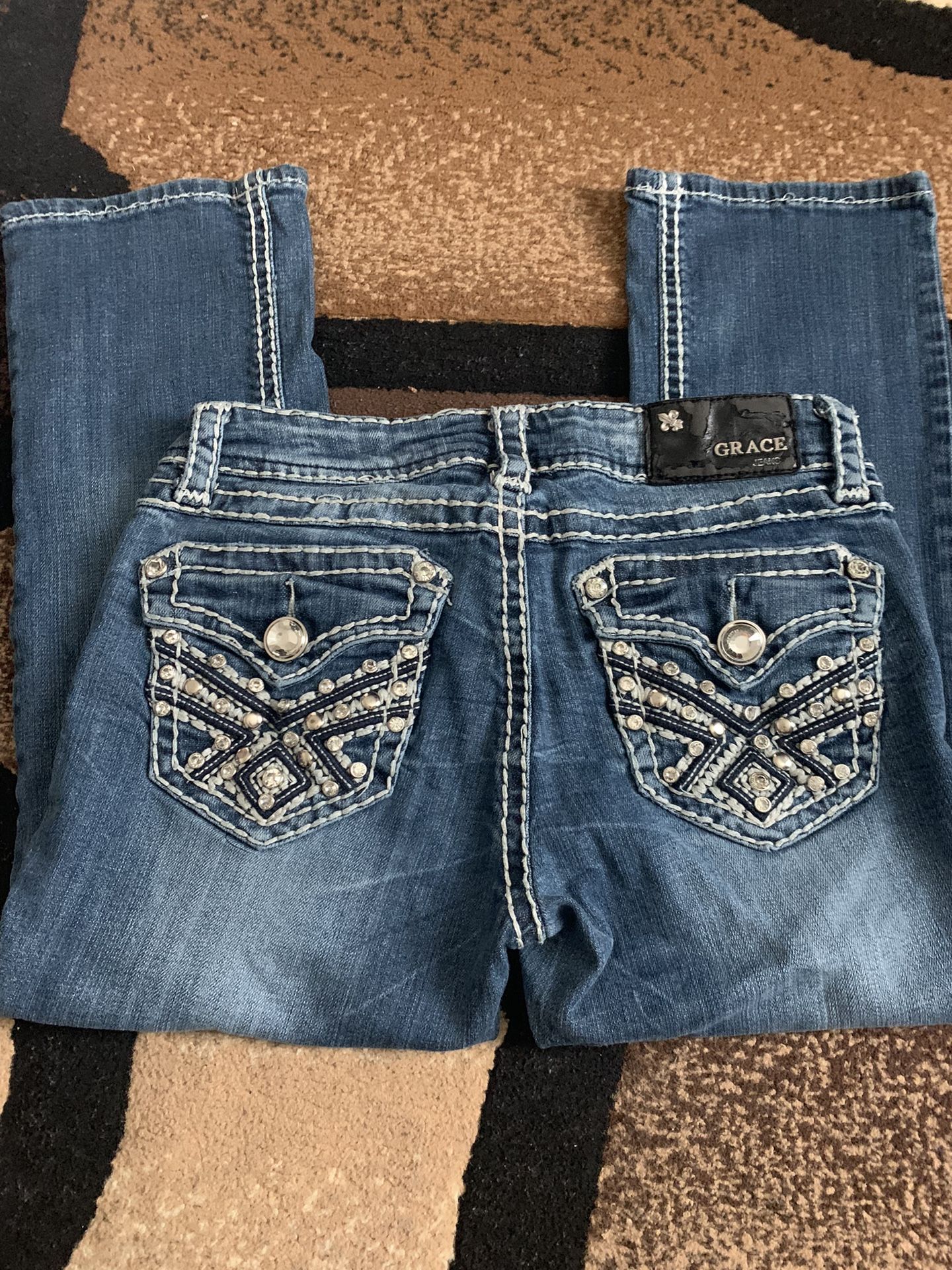 grace in la jeans capri womens size 27 y2k