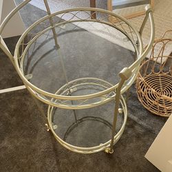 Gold vintage bar cart