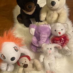 Stuff Animals 7 pc on Special teddy bears Bundle deal 