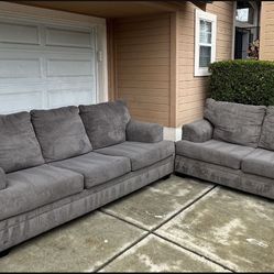 Comfy Ashley Furniture Couch/Sofa + Loveseat | FREE DELIVERY