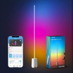 Govee Floor Lamp, RGBIC Lyra Color Changing Corner Lamp, Modern LED Lights with Wi-Fi App Control, 64+ Scene, DIY Modes, Music Sync, Standing Lamp, Su