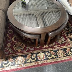 Coffee Table With  4 Stools On Sale