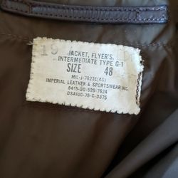 Rare large size 48 US Navy leather  flight jacket