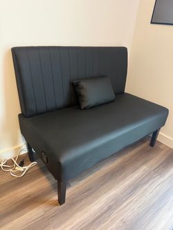 Compact Black Couch