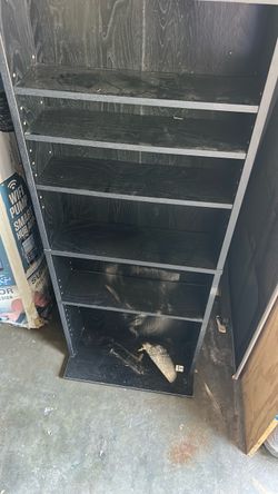 Black Wood Color Bookshelf with Multiple Shelves