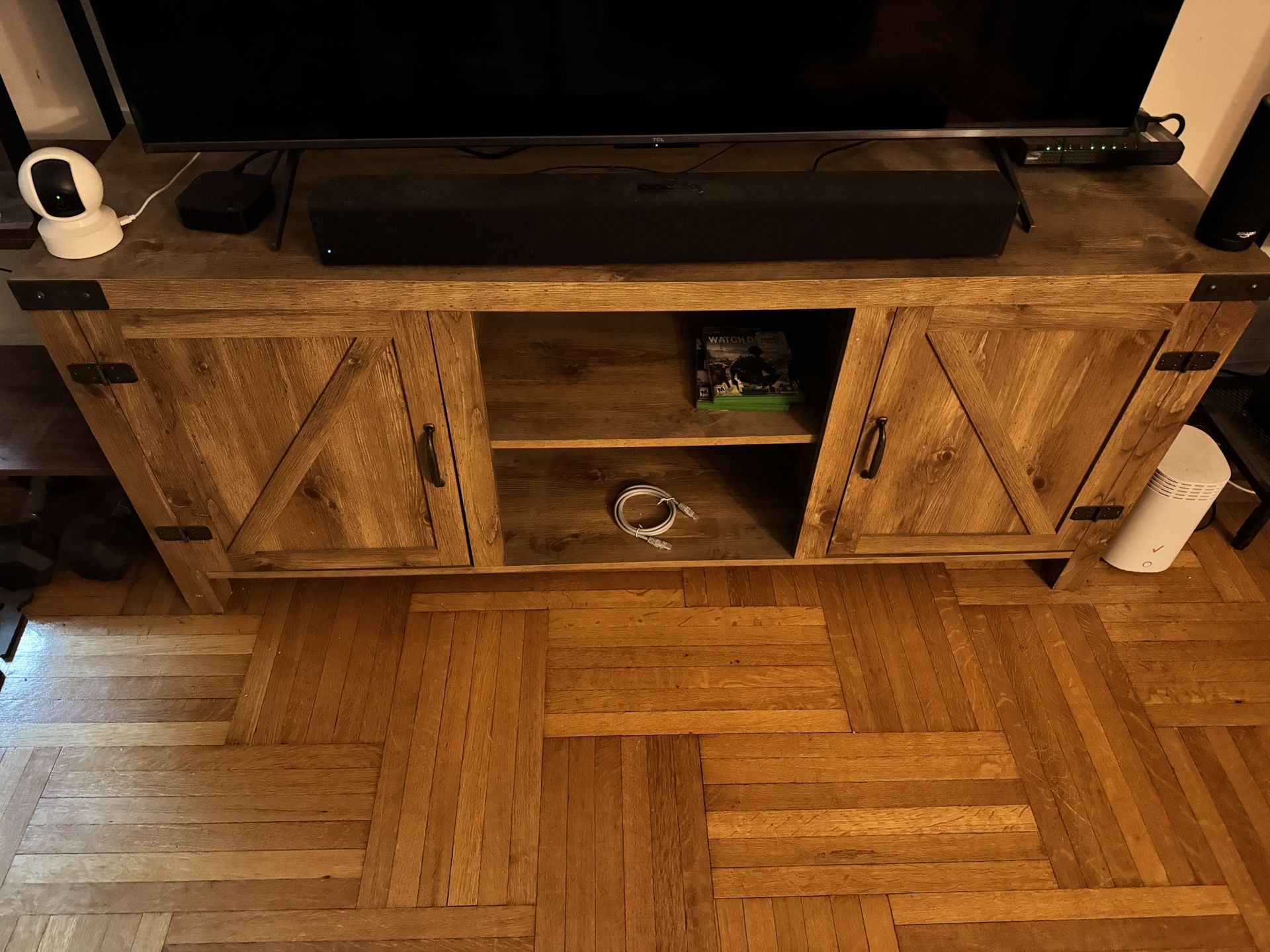 Farmhouse Style Entertainment Stand