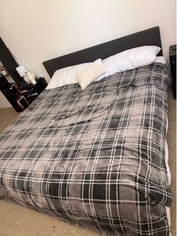 King bed frame and mattress