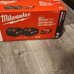 Milwaukee charger with batteries