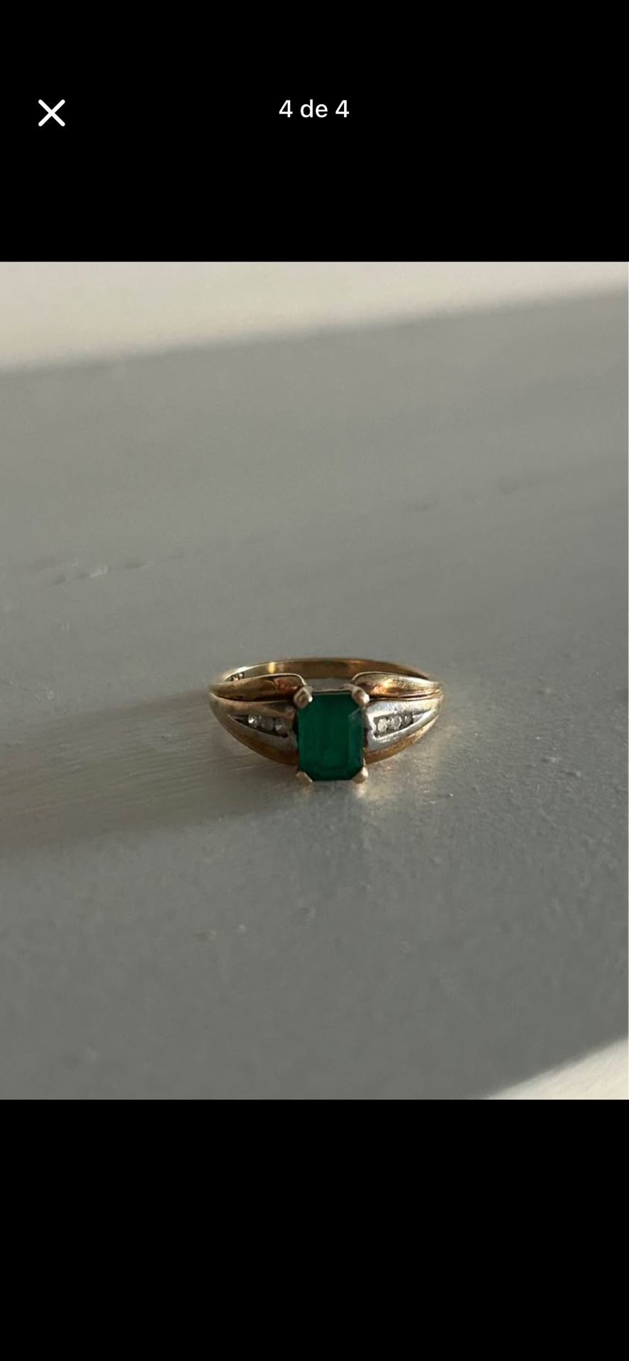 Ring 10k With Esmerald 