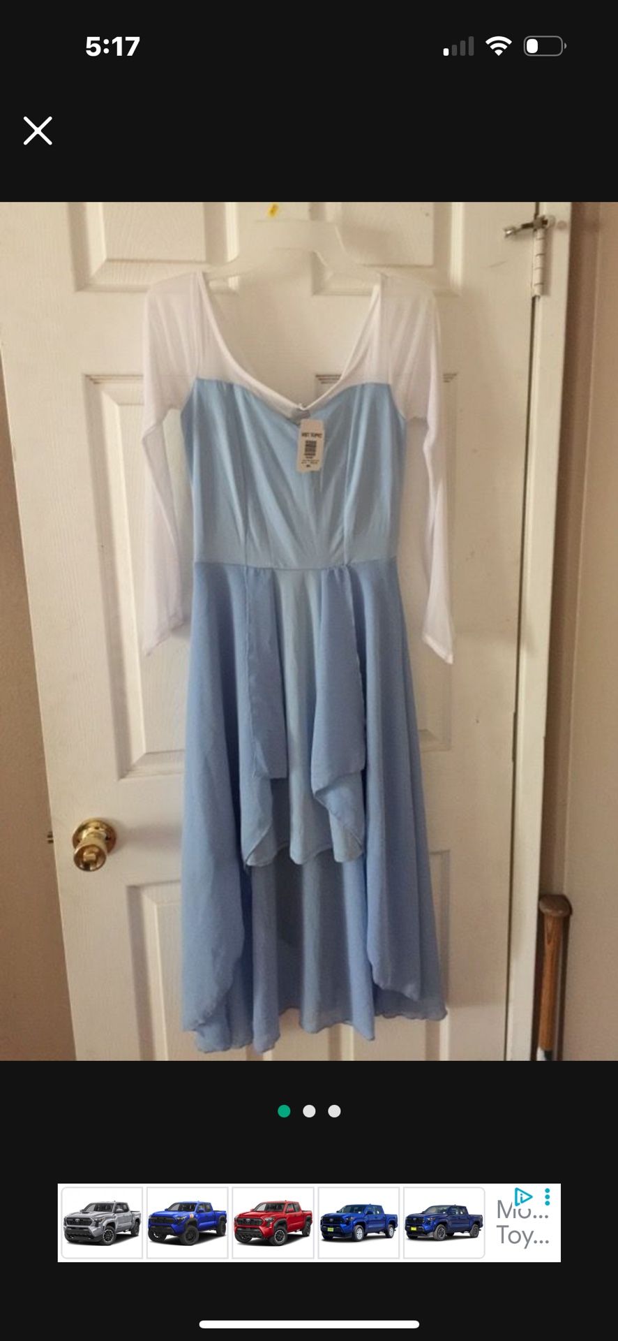 Frozen “Elsa” Dress New And Wig