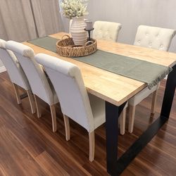 Custom Dining Table with chairs
