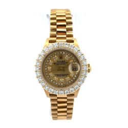 1990 Rolex DayDate Ladies #69174 - 26mm Presidential 18K solid yellow gold