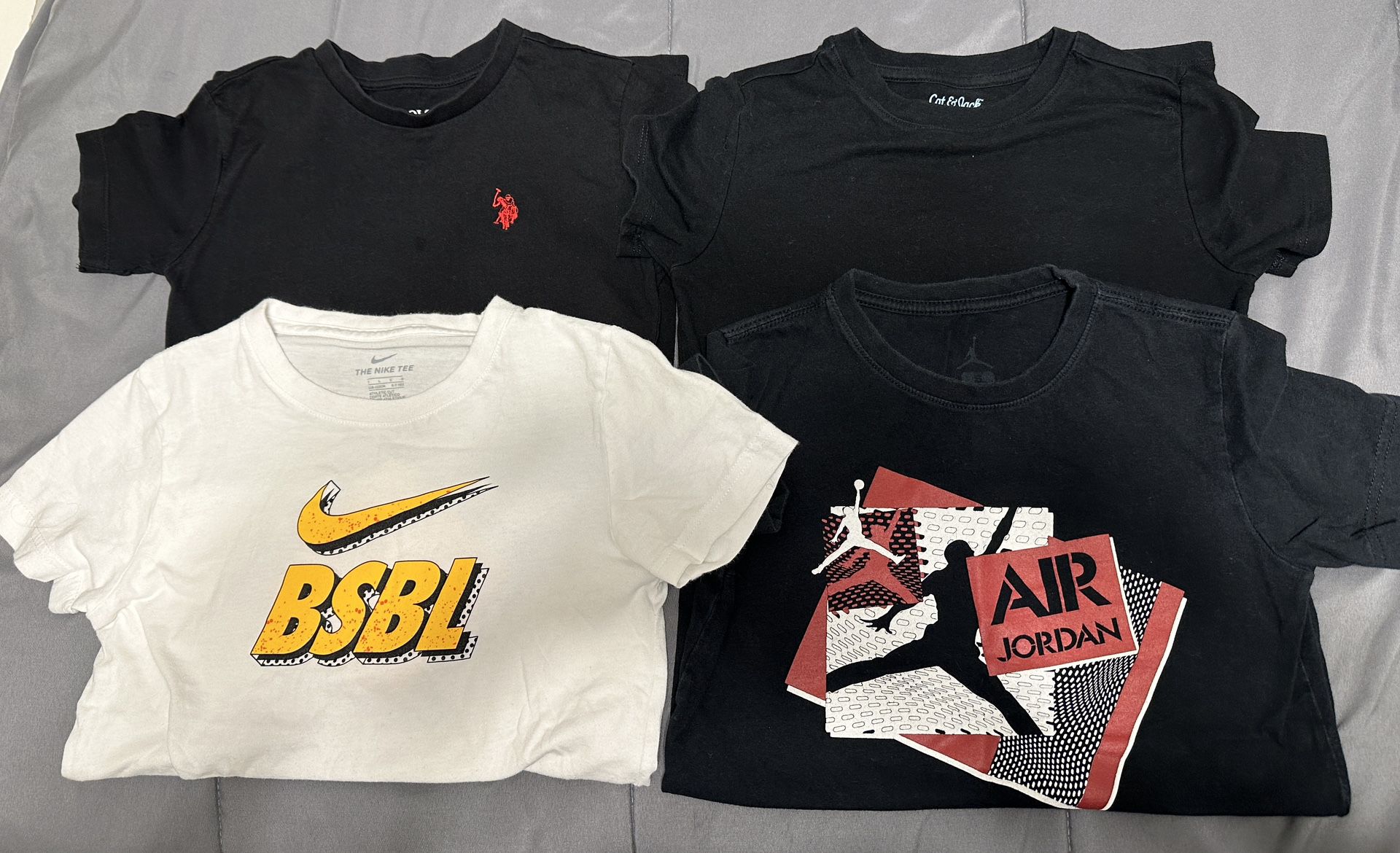 Jordan, Shirts & Tops, Nike Boys White And Black Air Jordan Tshirt Ys