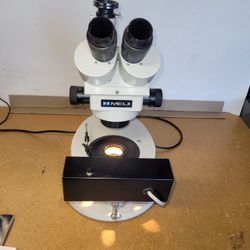 Meiji EMZ-TR Zoom Stereo Microscope Trinocular with Stand and Adjustable Lights