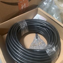 50 Ft Outdoor/indoor Power Extension Cord with Triple outlets , heavy Duty 14/3 Lighted 14gauge, 3 Prong, 15amps, UL Listed 