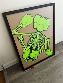 KAWS Skeleton Board Cutout Ornament Green - US