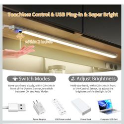 Touchless LED Motion Sensor Under Cabinet Lighting, USB Plug-in