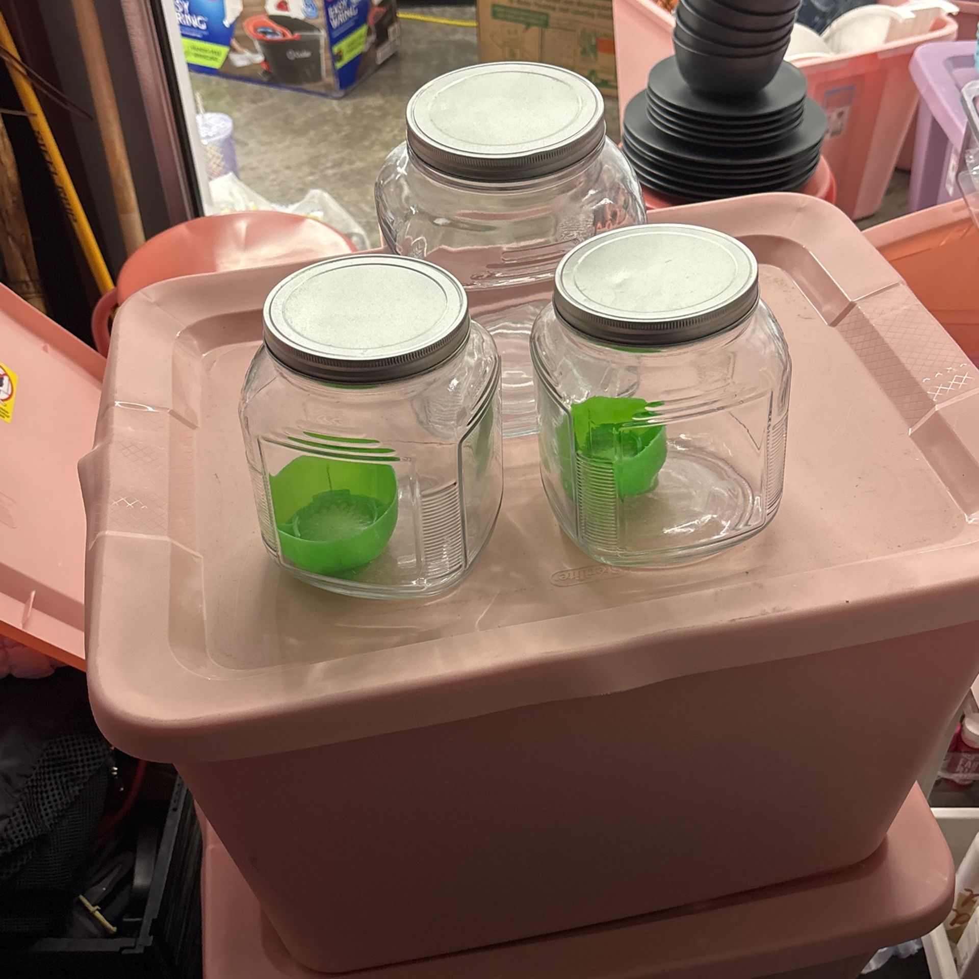 Three Jars I Used For Laundry Stuff
