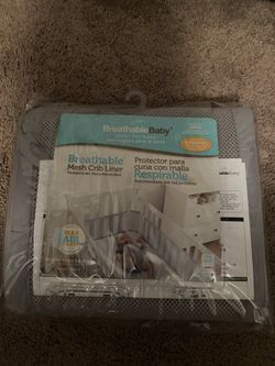 Mesh Crib Liner Grey