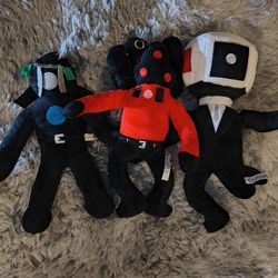 3 skibidi toilet plush Titan Cameraman Titan Speakerman Titan TV Man