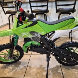 50cc 2 stroke GAS pull start kids dirt bike  Green 