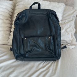 Black Trendy Fashion Backpack