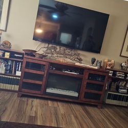 TV entertainment center with fireplace