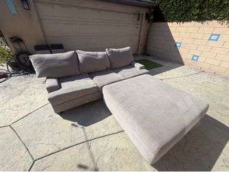 Sofa with Large Ottomam