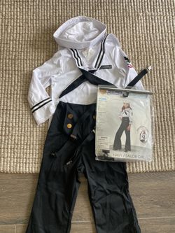 Navy Sailor Girl Costume Youth Large