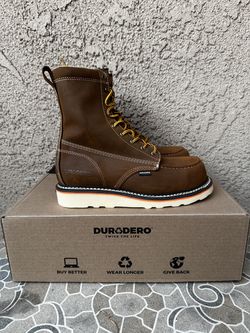 WORK BOOTS DURADERO 2820 SAFETY TOE MOC WEDGE 8 SIZES’S 7-7.5-8-8.5-9-9.5-10-10.5-11 MENS