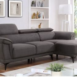 Brand New Dark Grey Modern Style Sectional Sofa 