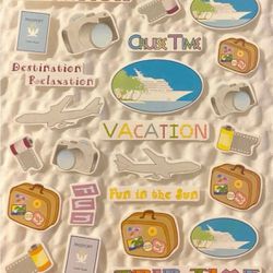 New Vacation Travel Scrapbook Stickers